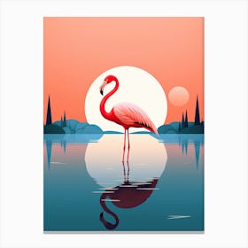 Elegant Flamingo Harmony Canvas Print