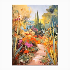 Autumn Gardens Painting Marrakech Botanical Garden Morocco 1 Canvas Print