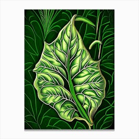Comfrey Leaf Vintage Botanical 2 Canvas Print