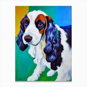 Cocker Spaniel Fauvist Style dog Canvas Print