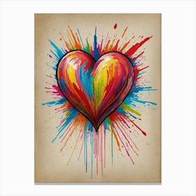 Heart Painting Canvas Print