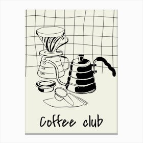 Coffee Club Print Canvas Print