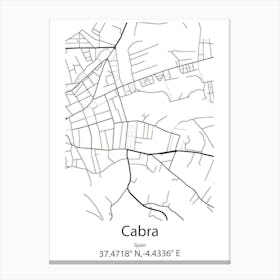 Cabra,Spain Minimalist Map Stampe su tela