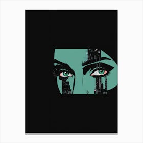 Woman'S Face Canvas Print