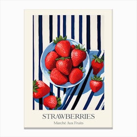 Marche Aux Fruits Strawberries Fruit Summer Illustration 4 Canvas Print