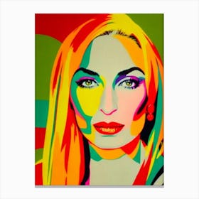 Anjelica Huston Colourful Pop Movies Art Movies Canvas Print