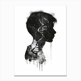 Dna Strands Canvas Print