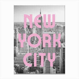 New York City Black Pink Photography print Canvas Print