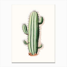 Fishhook Cactus Marker Art 1 Canvas Print