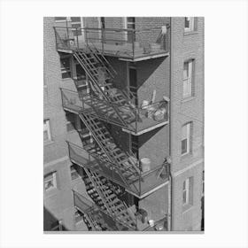 Untitled Photo, Possibly Related To Rear Stairs Of Apartment House, L Street, N Canvas Print