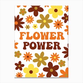 Flower Power Retro Canvas Print
