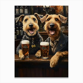 Sophisticated Terriers 3 Canvas Print