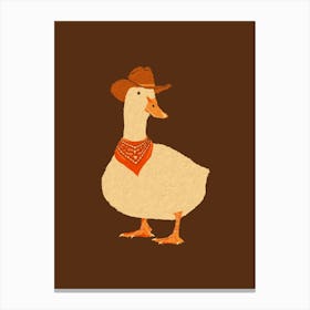Bo The Cowboy Duck Canvas Print