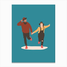 Couple Holding Hands Canvas Print