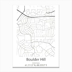 Boulder City,United States Minimalist Map 1 Canvas Print