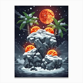 Oranges In The Snow Canvas Print