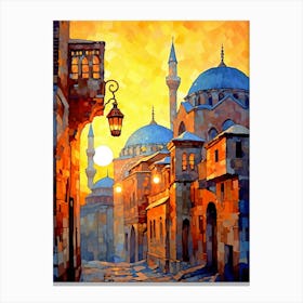 Hagia Sophia Ayasofya Pixel Art 8 Canvas Print