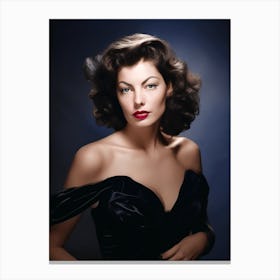 Color Photograph Of Ava Gardner 1 Canvas Print