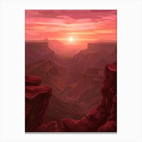 Sunset In The Grand Canyon Canvas Print