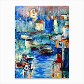 Port Of Istanbul Turkey Abstract Block 1 harbour Canvas Print