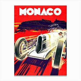 Monaco, Racing Old Timer Car Canvas Print