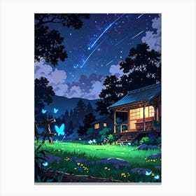 Night Sky Anime aesthetic 18 Canvas Print