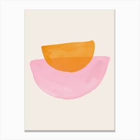 Pink And Orange Shapes 1 Canvas Print