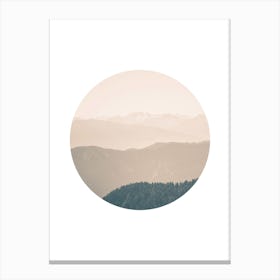 Landscapes Circular 4 Karwendel Canvas Print