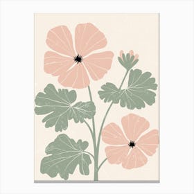 Pink Geraniums Canvas Print