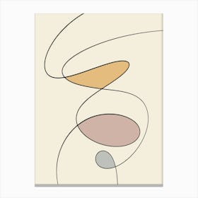 Abstract Painting line ballet Canvas Print