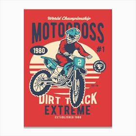 Motocross Extreme Dirt Track 1 Canvas Print