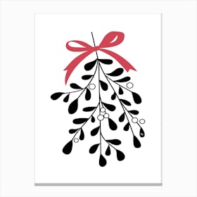 Nordic Xmas Mistletoe Canvas Print