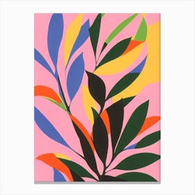 Japanese Aralia Colourful Illustration Plant Canvas Print