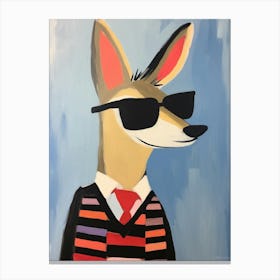 Little Coyote 2 Wearing Sunglasses Canvas Print
