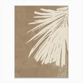 Palm Leaf in Brown, Tropical Art, Botanical Home Decor Canvas Print