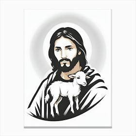 Jesus With A Lamb 2 Canvas Print