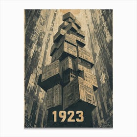 Aihrgdesign A Vintage Historical Poster Symbolizing The 1923 Canvas Print