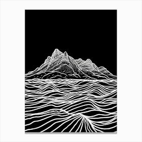 Ben Vorlich Loch Lomond Mountain Line Drawing 5 Canvas Print
