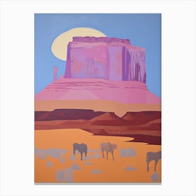 Colorado Plateau   North America (United States) Contemporary Abstract Illustration 3 Canvas Print