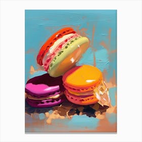 Macaroons Oil Painting 4 Canvas Print