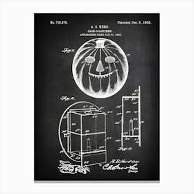 Jack O Lantern Patent Print Halloween Patent Pumpkin Patent Poster Halloween Art Jack O Lantern Pumpkin Print Patentprint Et3791 Canvas Print