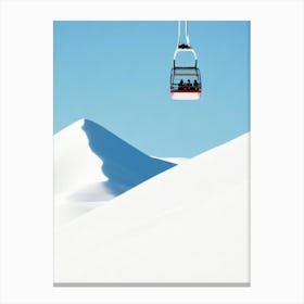 Popova Sapka, North Macedonia Minimal Skiing Poster Canvas Print