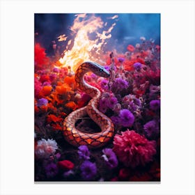 Floral blaze serpent Canvas Print