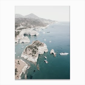 Majestic Coastline, Milos Canvas Print