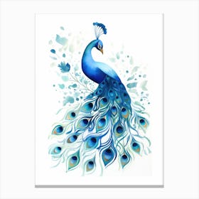 Peacock Painting Canvas Print