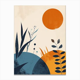 Sunset, Scandinavian Minimalism Canvas Print