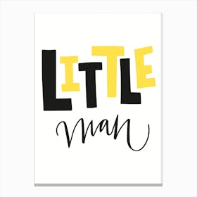 Little Man Yellow and Black Canvas Print