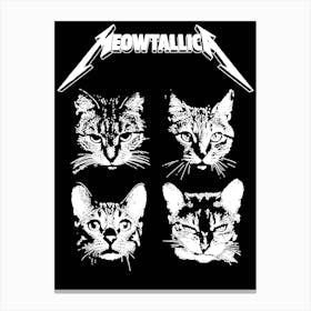 Metallica Cats Canvas Print