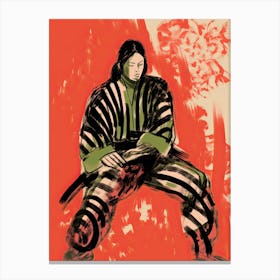 Samurai Illustration 19 Canvas Print