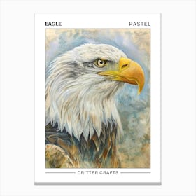 Eagle Pastel Watercolour 3 Poster Canvas Print